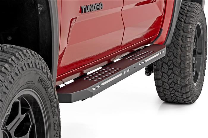 AC2 Running Boards Amber/White CrewMax Toyota Tundra 2WD/4WD (22-26) Rough Country