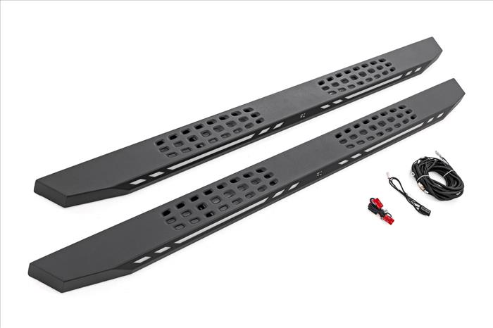 AC2 Running Boards Amber/White Crew Cab Ram 1500/2500/3500 2WD/4WD (2010-2025 & Classic) Rough Country