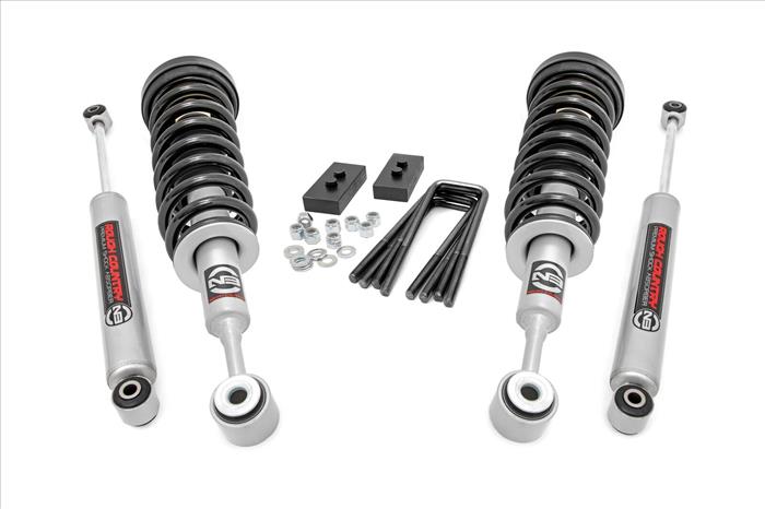 2 Inch Ford Strut Leveling Kit w/N3 Shocks 04-08 F-150 Rough Country