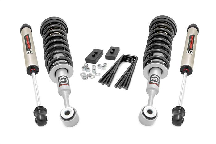 2.0 Inch Ford Strut Leveling Kit w/V2 Shocks For 04-08 F-150 2WD Rough Country