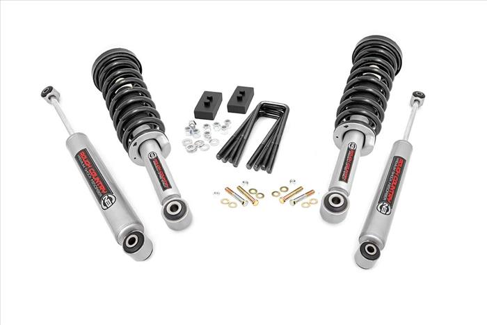 2.0 Inch Ford Leveling Kit w/N3 Struts and Shocks For 2021 F-150 Rough Country