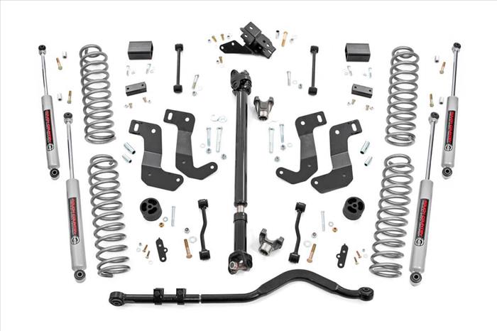 3.5 Inch Jeep Suspension Lift Kit Premium N3 Shocks Stage 2 Coils & Control Arm Drop 18-20 Wrangler JL-2 Door Rough Country
