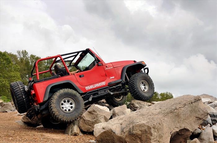 4 Inch Lift Kit Long Arm M1 Jeep Wrangler TJ 4WD (1997-2006) Rough Country