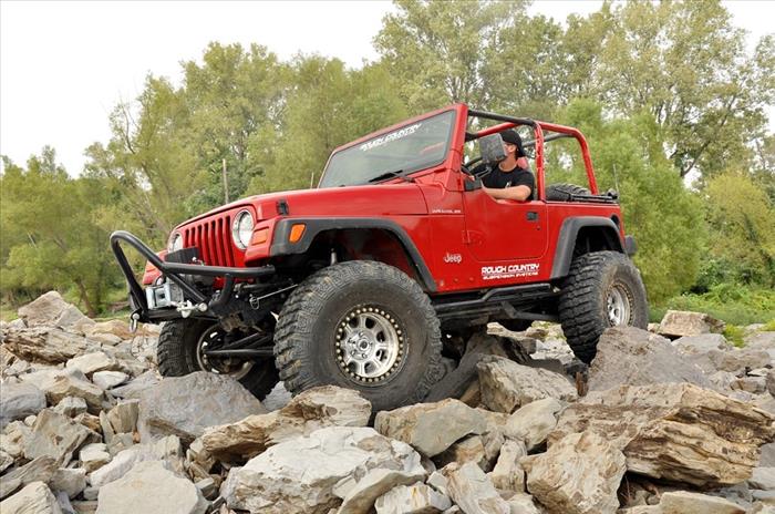 4 Inch Lift Kit Long Arm V2 Jeep Wrangler TJ 4WD (1997-2006) Rough Country