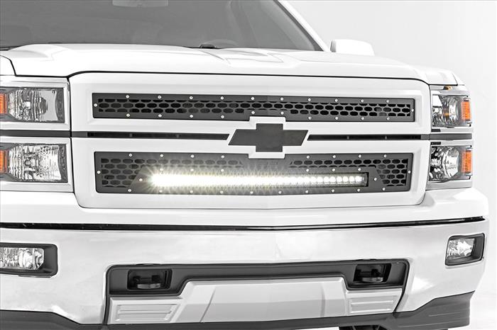 Mesh Grille w/30 Inch Black Series LED 14-15 Silverado 1500 Rough Country