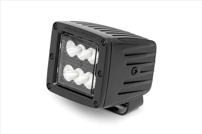 2 Inch Black Series LED Light Pods Pair Flood Rough Country