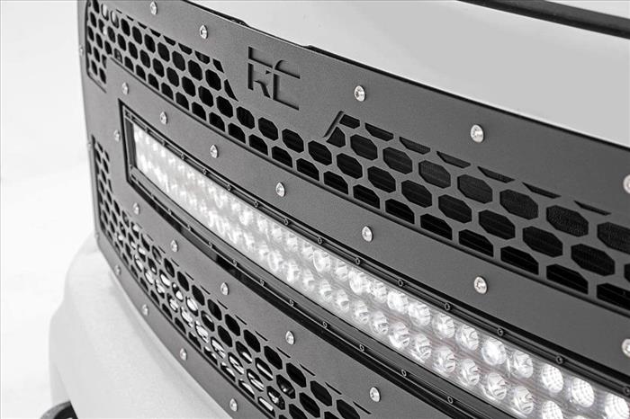 Mesh Grille 30 Inch Dual Row LED Black Ram 2500/3500 2WD/4WD (2013-2018) Rough Country