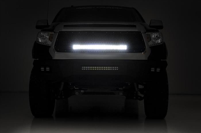 Mesh Grille 30 Inch Dual Row LED Black Amber DRL Toyota Tundra (14-17) Rough Country