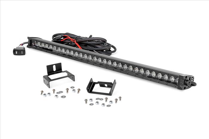 Ford Super Duty 30-inch Black Series Cree LED Grille Kit w/Cool White DRL (Single) Rough Country