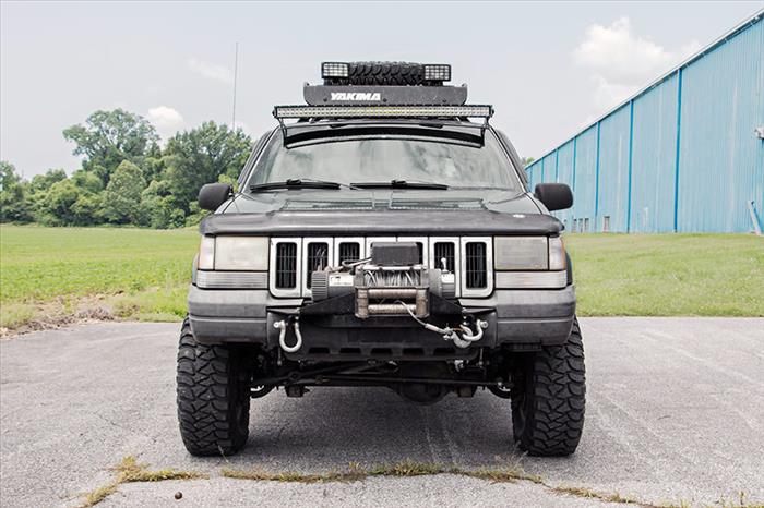 LED Light Mount Upper Windshield 50 Inch Curved Jeep Grand Cherokee ZJ (93-98) Rough Country