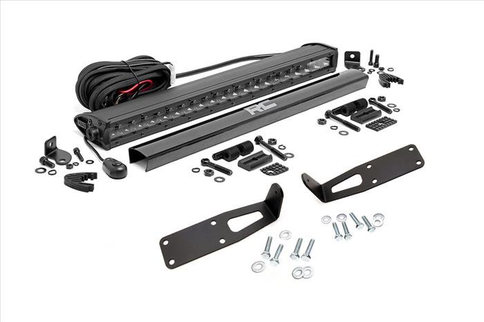 Dodge Hidden Bumper Kit w/ 20-Inch LED Light Bar Black Series 03-18 Ram 2500/3500 Rough Country