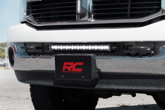 Dodge Hidden Bumper Kit w/ 20-Inch LED Light Bar Black Series w/ White DRL 03-18 Ram 2500/3500 Rough Country