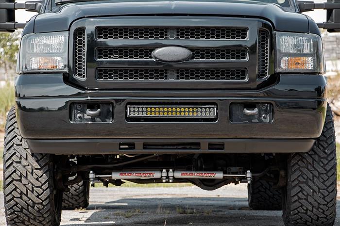 Ford 20 Inch LED Bumper Kit Chrome Series w/Amber DRL 05-07 F-250/350 Rough Country