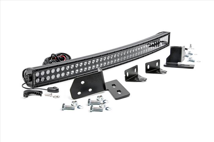 Ford 40 Inch Curved LED Light Bar Bumper Kit Black Series 11-16 F-250 Super Duty Rough Country