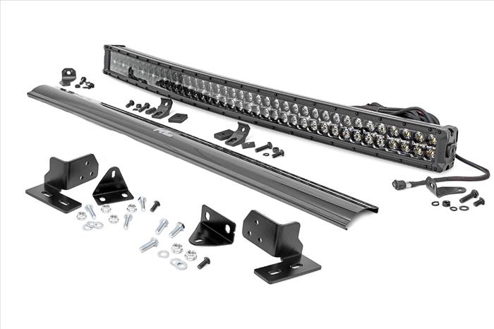 Ford 40 Inch Curved LED Light Bar Bumper Kit Black Series w/White DRL 11-16 F-250 Super Duty Rough Country