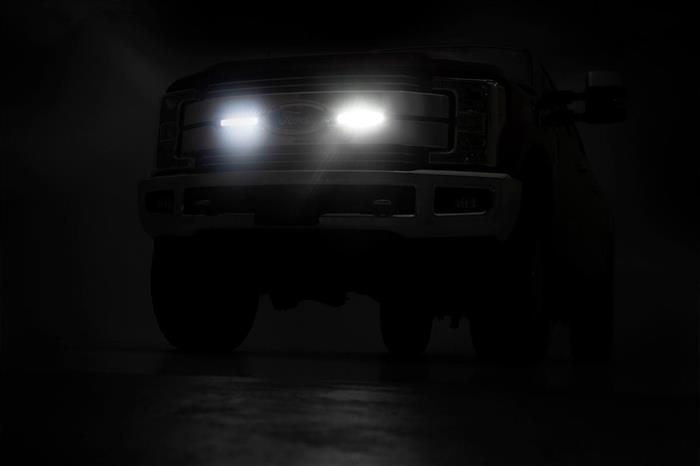 8 Inch LED Grille Kit Black Series 17-19 F-250 Lariat Rough Country