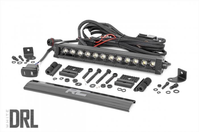 12 Inch CREE LED Light Bar Single Row Black Series w/Cool White DRL Rough Country