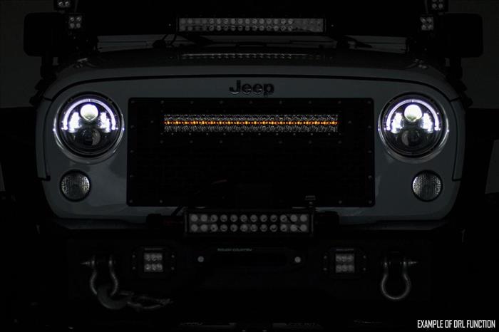 20 Inch Black Series LED Light Bar Single Row Amber DRL Rough Country