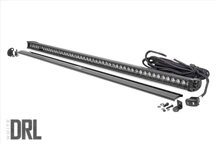 50 Inch Straight CREE LED Light Bar Single Row Black Series w/Cool White DRL Rough Country