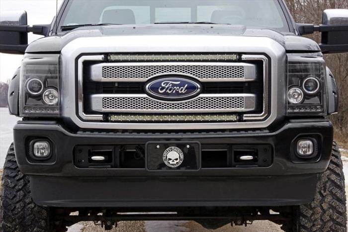 LED Light Kit Grill Mount 30 Inch Black Single Row Pair Ford F-250/F-350 Super Duty (11-16) Rough Country