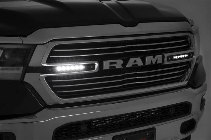 Dual 6in LED Grille Kit Black Slimline Ram 1500 2WD/4WD (2019-2024) Rough Country