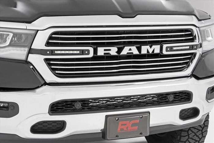 Dodge Dual 6 Inch LED Grille Kit Chrome Series 19-20 RAM 1500 Rough Country