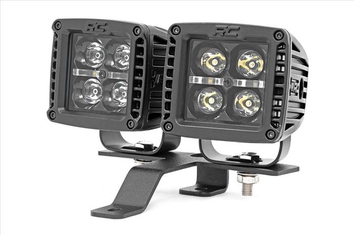 Jeep Quad LED Light Pod Kit -Black Series 18-20 JL/20 Gladiator Rough Country