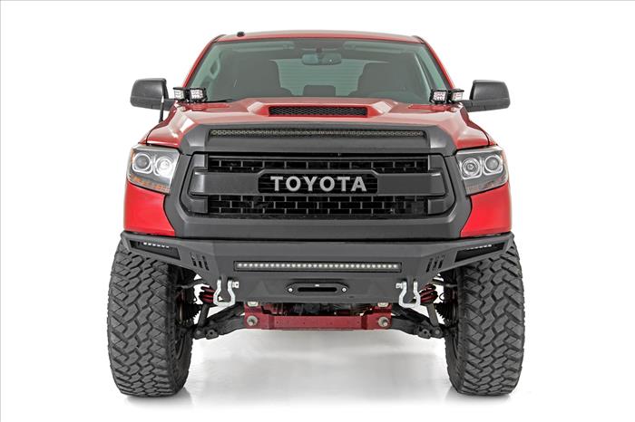 Toyota 2-inch LED Lower Windshield Ditch Kit (14-20 Tundra Black Series Spot Pattern) Rough Country