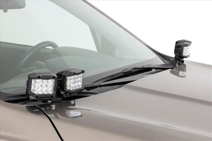 Subaru 3-inch LED Lower Windshield Ditch Kit 14-18 Forester Wide Angle Osram Rough Country