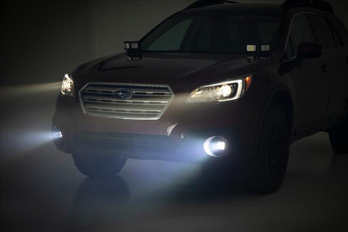 Subaru Led Fog Light Kit Black Series w/Amber DRL For 15-19 Outback Rough Country