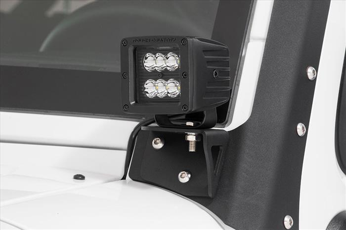 2 Inch Black Series LED Light Pods Spot Square Rough Country