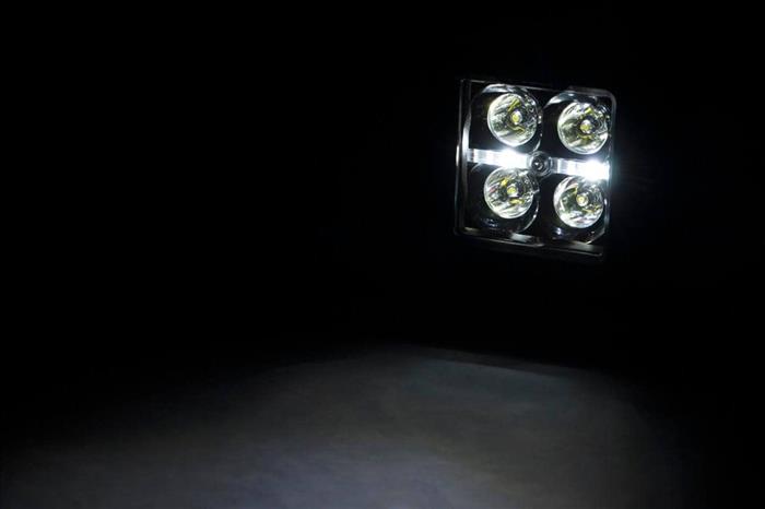 2 Inch Black Series LED Light Pods Spot Square Cool White DRL Rough Country