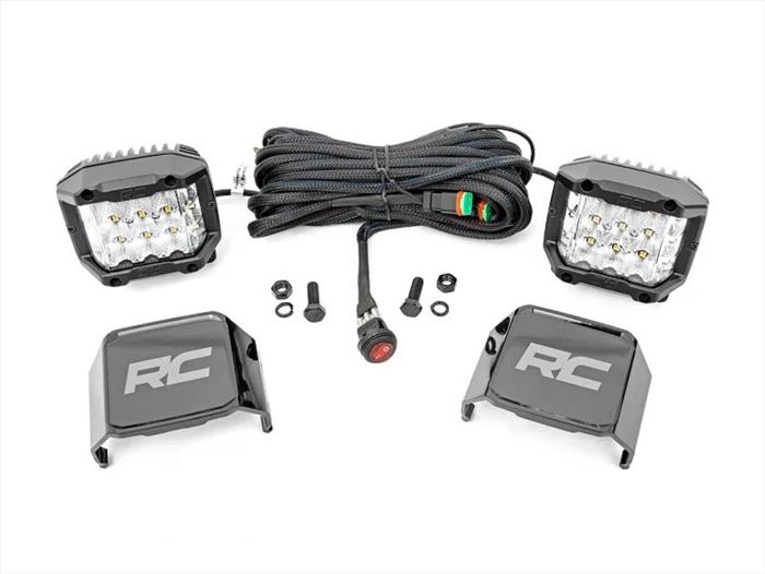 3 Inch Wide Angle OSRAM LED Lights Pair Rough Country
