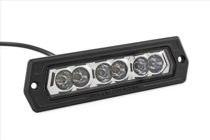 6 Inch Chrome Series LED Lights Flush Mount Pair Rough Country