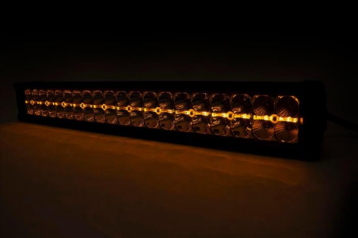 20-inch Cree LED Light Bar Dual Row Chrome Series w/ Amber DRL Rough Country