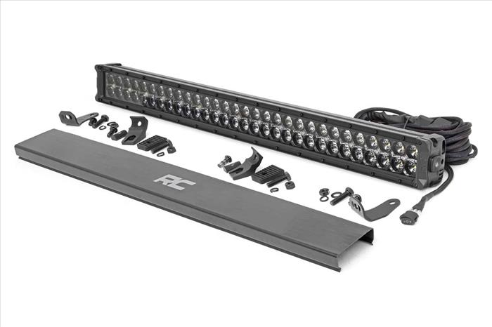 30 Inch CREE LED Light Bar Dual Row Black Series w/Cool White DRL Rough Country