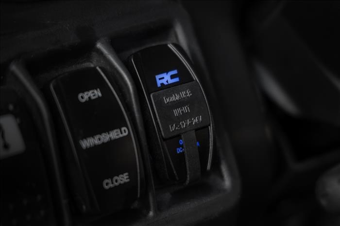 USB Switch Insert 2x1 with Logo Blue Back Light Rough Country