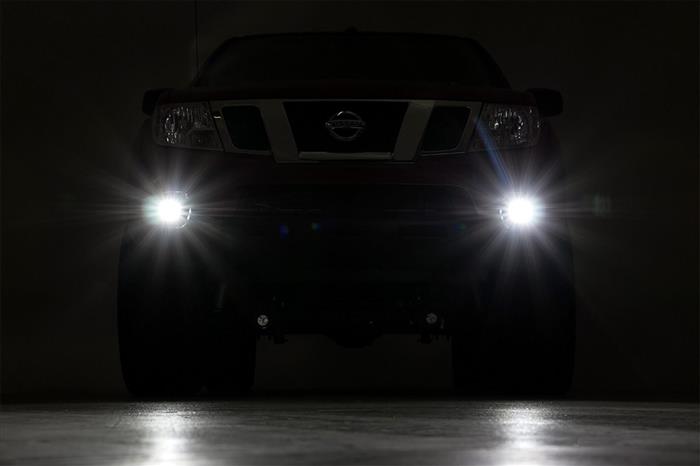 Nissan LED Fog Light Kit Black Series 05-19 Frontier Rough Country