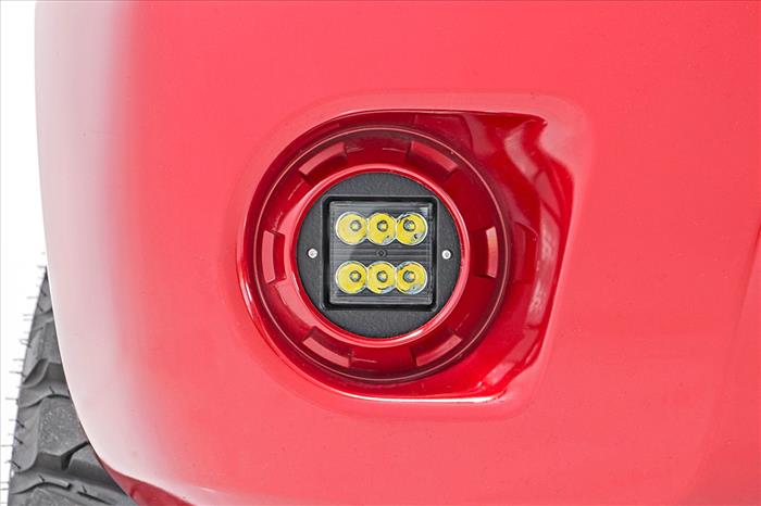 LED Light Kit Fog Mount 2 Inch Black Pair Spot Nissan Frontier (05-20) Rough Country