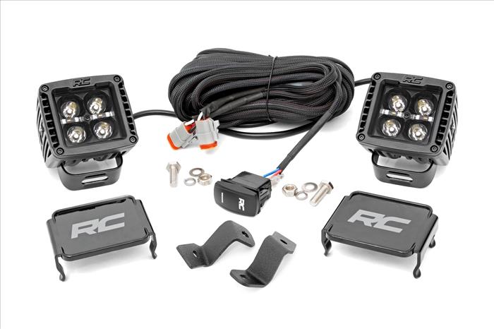 Ford 2-inch LED Lower Windshield Ditch Kit w/ Cool White DRL 15-21 Ford F-150 Rough Country