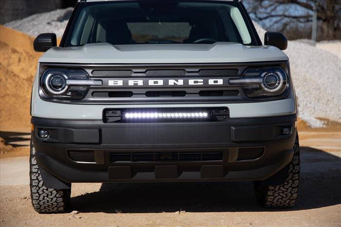 LED Light Kit Bumper Mount 20 Inch Black Single Row Ford Bronco Sport (21-26) Rough Country