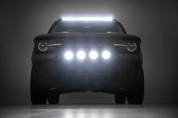 LED Light Kit Roof Rack Mount 40 Inch Black Single Row Ford Bronco Sport (21-26) Rough Country