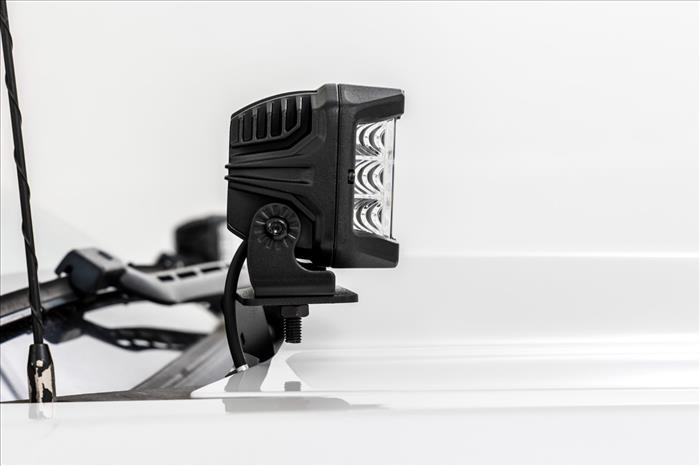 LED Ditch Light Kit 2in Black Pair Spot Silverado/Sierra 1500 (14-18 & Classic) Rough Country