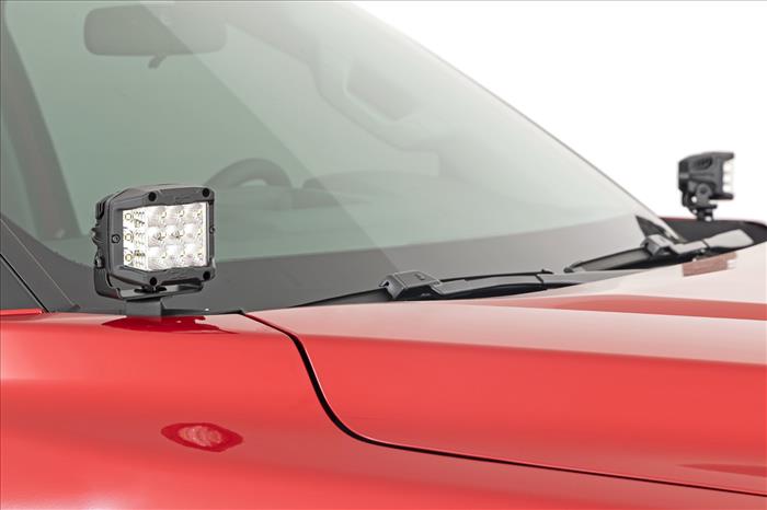 LED Light Kit Ditch Mount 3 Inch OSRAM Wide Toyota Tundra 2WD/4WD (22-26) Rough Country