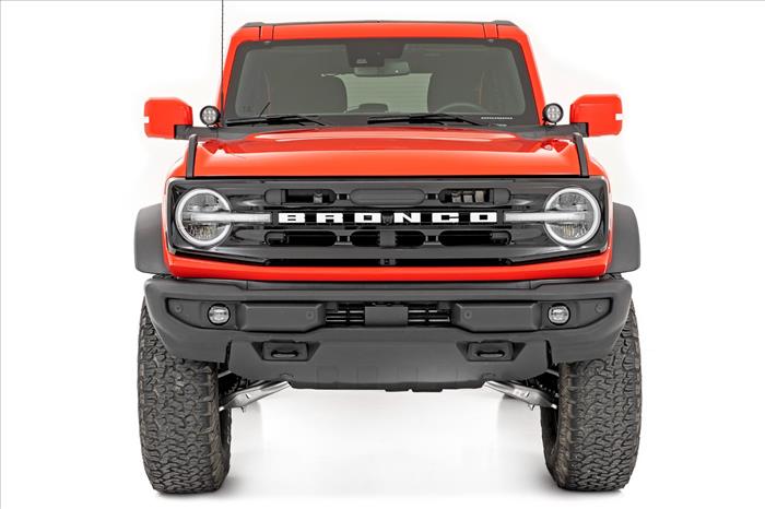 LED Light Kit Ditch Mount 3.5 Inch Black Round Pair Amber DRL Ford Bronco (21-25) Rough Country