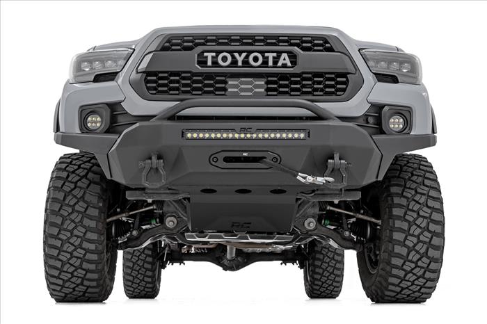 LED Fog Light Kit 3.5 Inch Round Black Series Amber DRL Toyota Tacoma (16-23) Rough Country