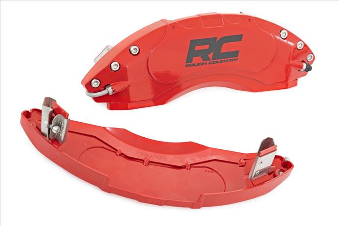 Caliper Covers Front and Rear Red Jeep Gladiator JT 4WD (2020-2025) Rough Country