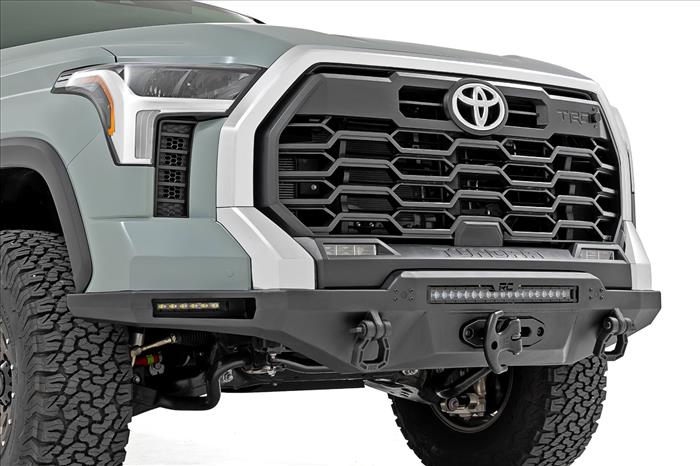 Hybrid Front Bumper 12000S Black LED w/ Amber DRL Toyota Tundra (22-26) Rough Country