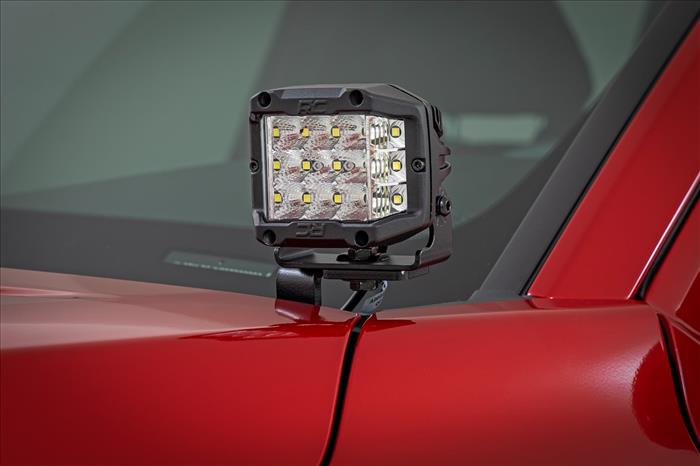 LED Light Kit Ditch Mount 3 Inch OSRAM Wide Toyota Tacoma 2WD/4WD (24-26) Rough Country