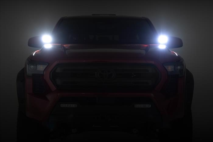 LED Light Kit Ditch Mount 3 Inch OSRAM Wide Toyota Tacoma 2WD/4WD (24-26) Rough Country